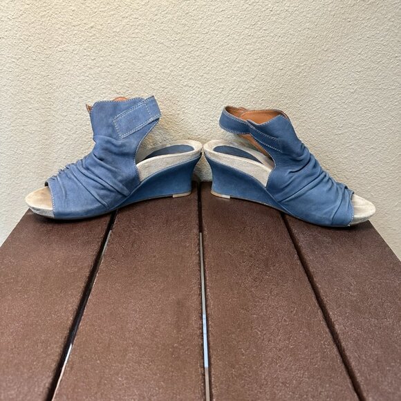 EARTHIES Bonaire Too Blue Wedges Shooties - size 8 - Picture 6 of 12